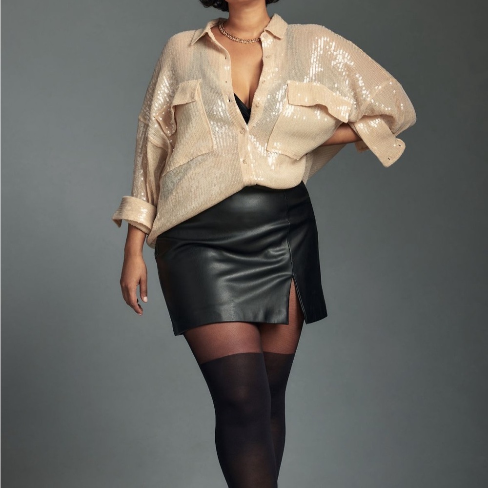 Anthropologie Pilcro Sequin Buttondown Shirt - image 4